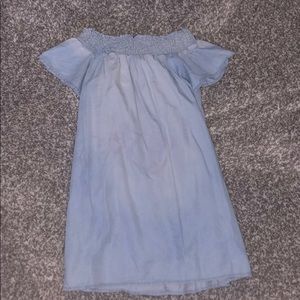 Off the shoulder denim dress